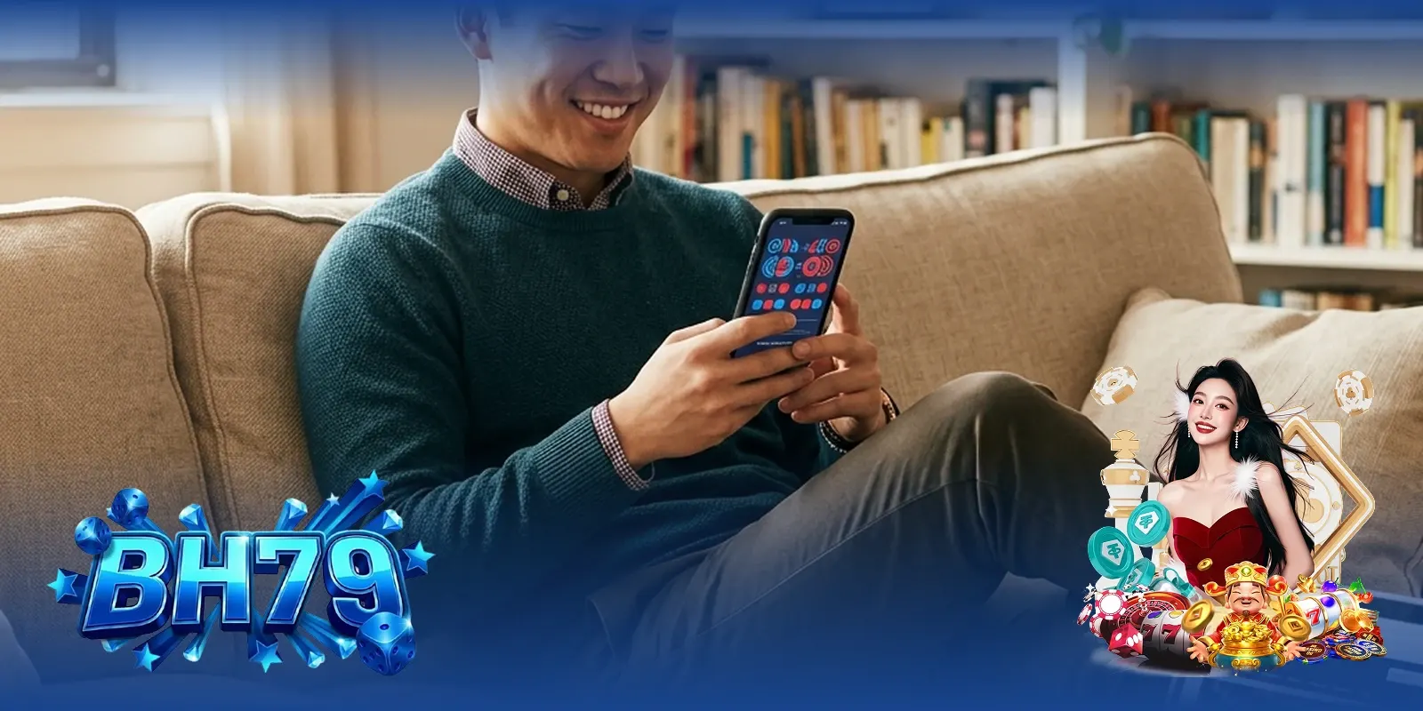 Người chơi sử dụng app phân tích Tài Xỉu trên iPhone