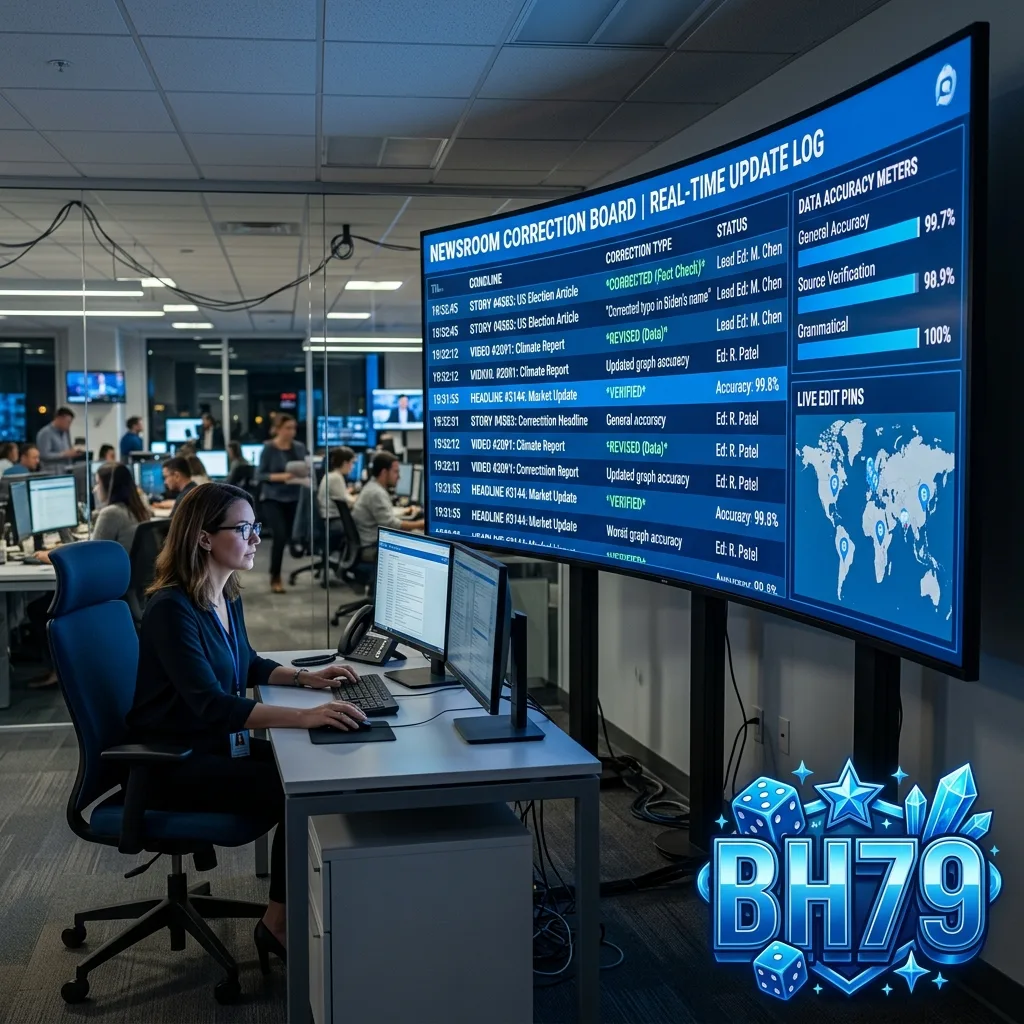 Bảng cập nhật đính chính dữ liệu real-time của hệ thống biên tập BH79