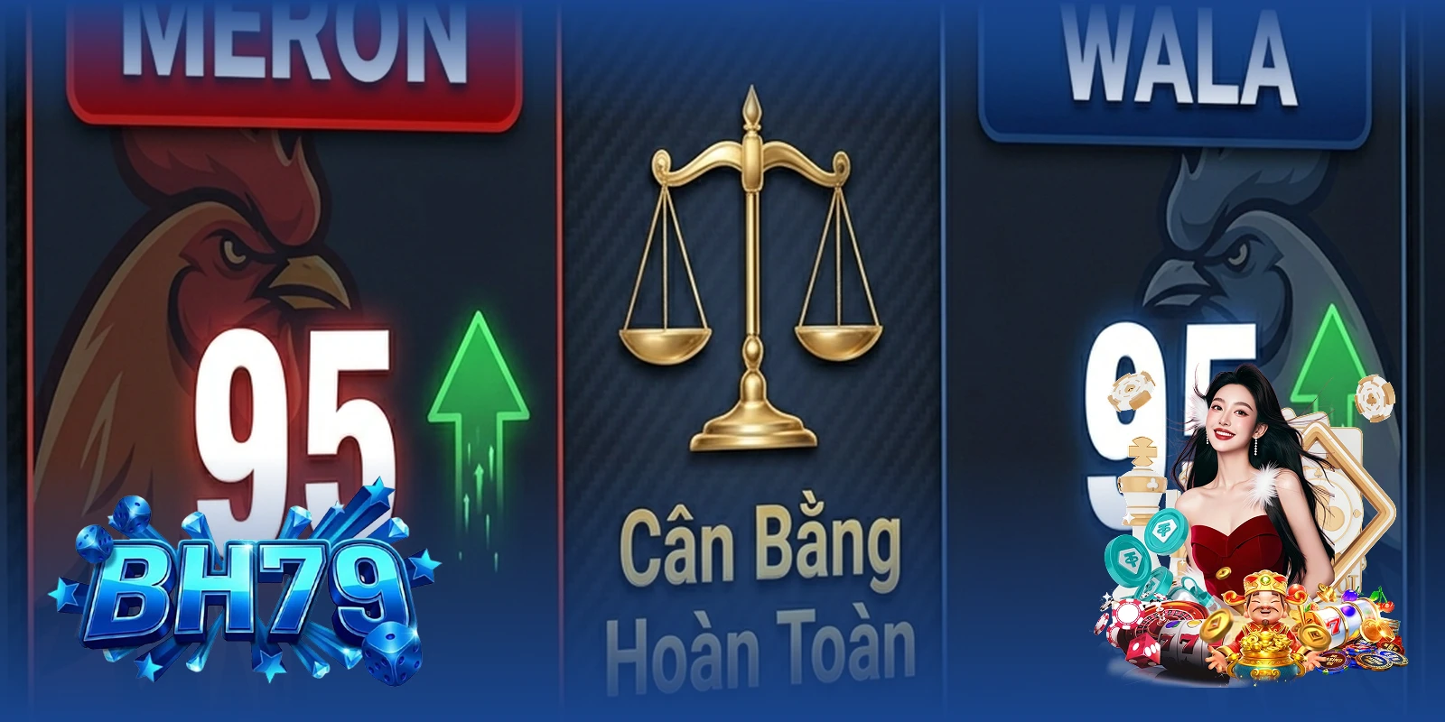 Bảng kèo đồng banh 95/95 trên giao diện BH79