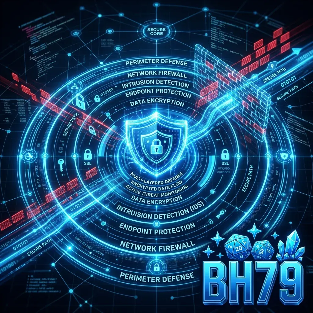 Miễn Trừ Trách Nhiệm BH79 — Chính Sách Pháp Lý Hệ thống bảo mật đa lớp SSL blockchain bảo vệ dữ liệu người dùng tại BH79