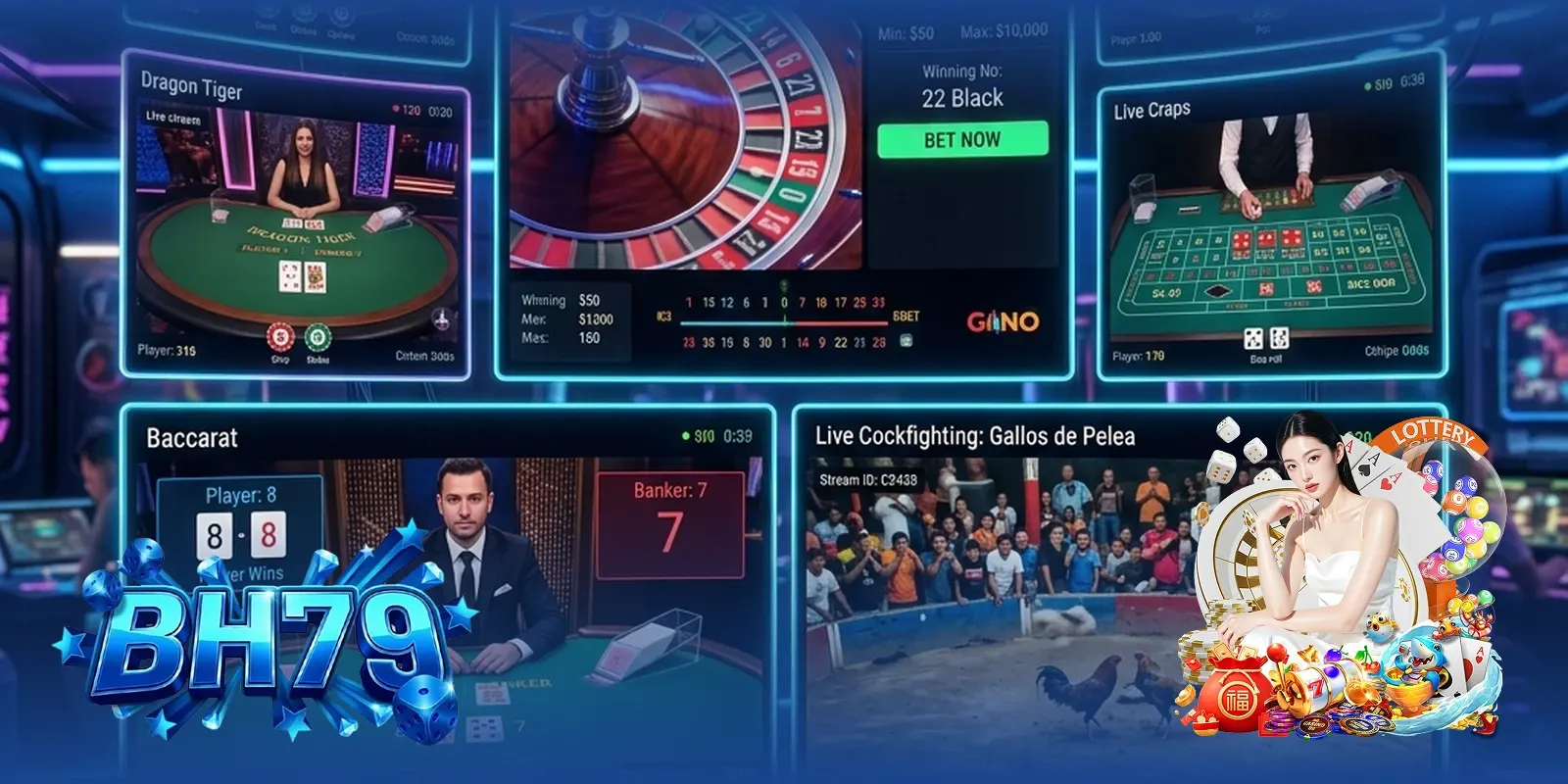 Các sảnh game trên BH79