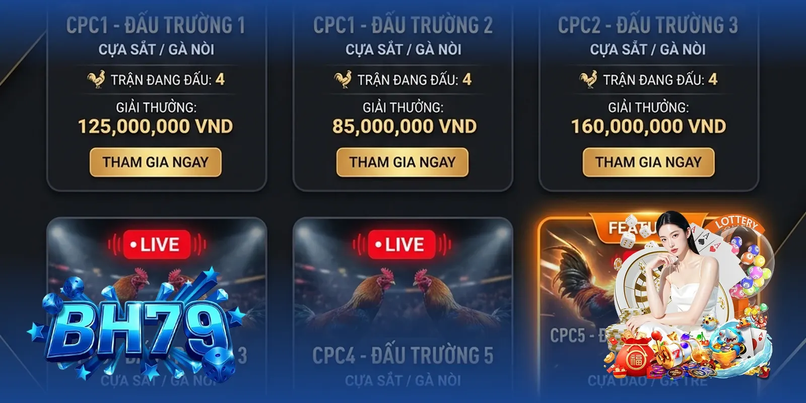 Danh sách sảnh CPC1 đến CPC5 tại BH79